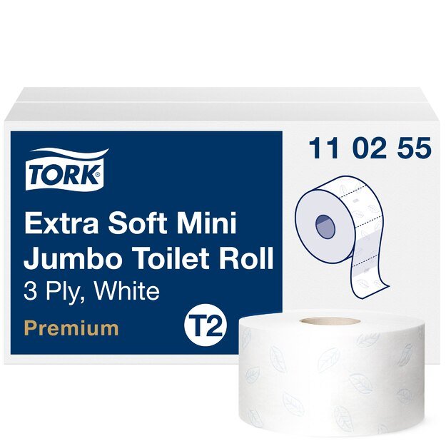 Tualetinis popierius TORK PREMIUM MINI JUMBO EXTRA SOFT T2, 3 sluoksniai, 9,4 cm x 120 m, 110255 2