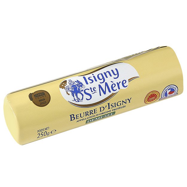 Sviestas ISIGNY STE MERE, &scaron;velniai sūdytas, 82%, PDO, 250 g