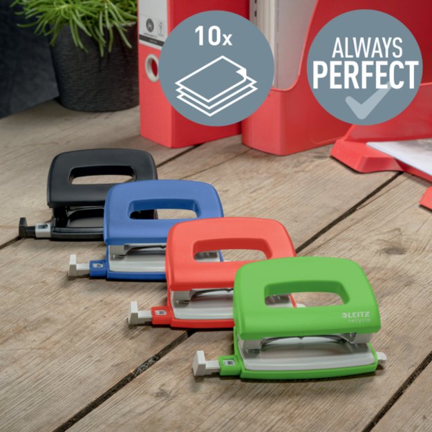 Skylmuša Leitz NeXXt Recycle Mini, 10 lapų, raudona 1