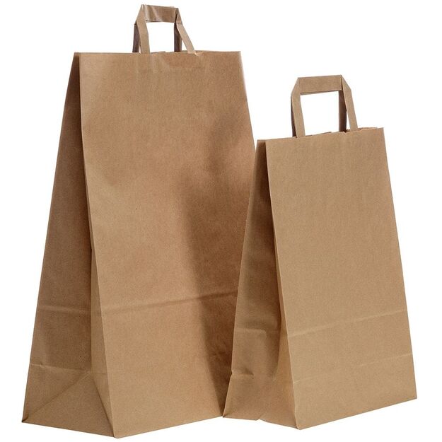 Popierinis mai&scaron;elis FLAT 260x120x350 mm, rudas.