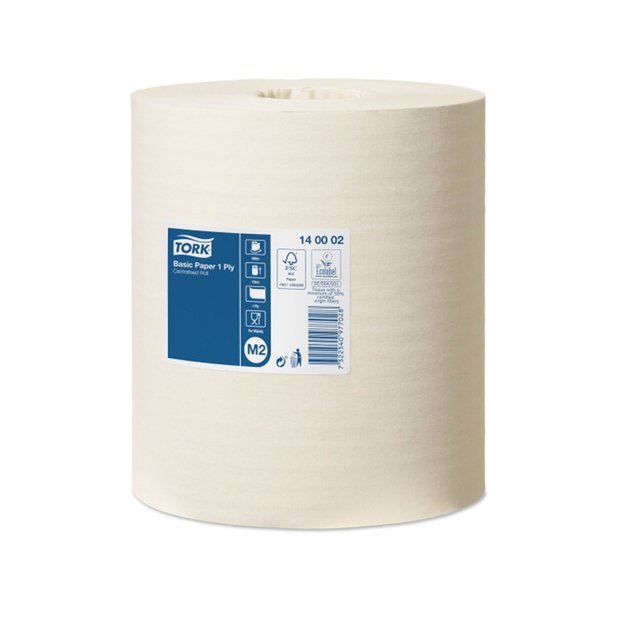 Popierius valymui TORK Basic, 1 sl., 19 cm x 280 m, balta sp. 140002 1