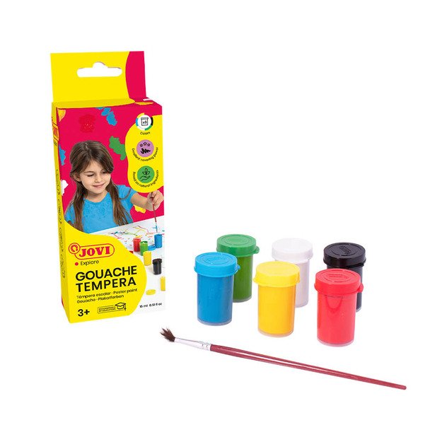 Guašas JOVI TEMPERA, 15ml, 6 spalvų rinkinys 4