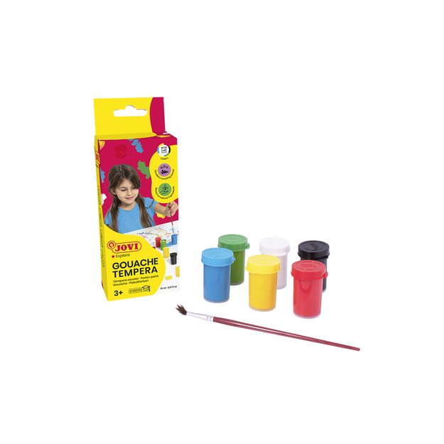 Gua&scaron;as JOVI TEMPERA, 15ml, 6 spalvų rinkinys 5