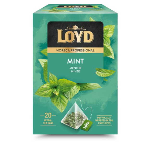 Žolelių arbatos gėrimas LOYD HORECA mėtų skonio piramidė, 20 x 2g