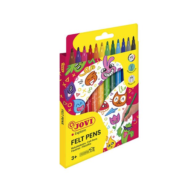 Flomasteriai JOVI, 12 spalvų rinkinys 1
