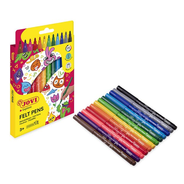 Flomasteriai JOVI, 12 spalvų rinkinys 2