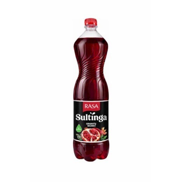 Negazuotas gaivusis gėrimas RASA, granatų skonio su sultimis, 1,5 l