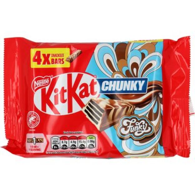 Batonėliai KITKAT Chunky Funky, &scaron;okoladiniai 4 x 32 g