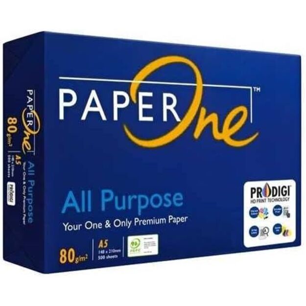 Biuro popierius PaperOne All Purpose, A5, 80 g/m2, 500 lapų