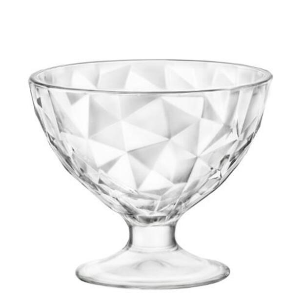Taurė desertui/ledams DIAMOND, stiklas, 360 ml, D 11,5 cm, H 9,9 cm, 6 vnt