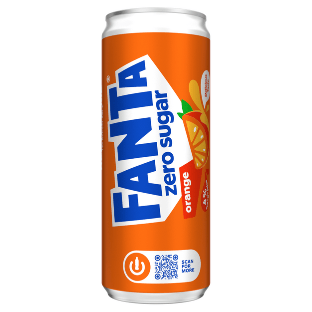 Gazuotas gaivusis gėrimas FANTA, Orange Zero,  0,33 l, skardinė