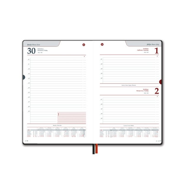 Kalendorius EXTRA SHINE, 2026, PU, A5, juoda  LT 1