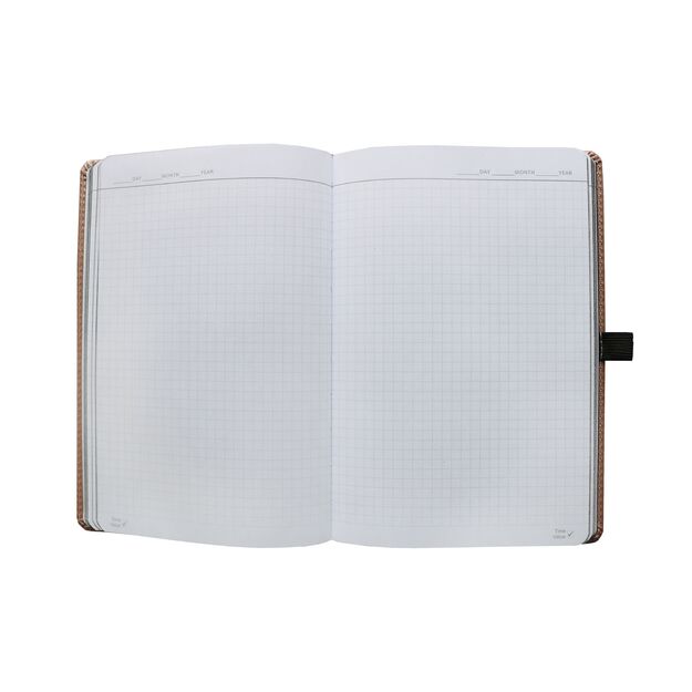 Kalendorius - užra&scaron;inė  UNIVERSAL BLACK EDITION, PU, A5, be datų, mėlyna