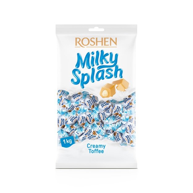 Saldainiai ROSHEN  Milky Splash, su pieno įdaru, 1kg