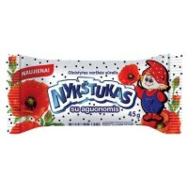 Glaistytas varškės sūrelis NYKŠTUKAS su aguonomis, 23,1% riebumo, 45 g