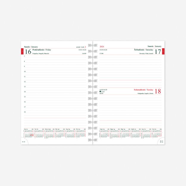 Kalendorius MANAGER Spirex Day 2026 A5, PU TREND, Spirit 1
