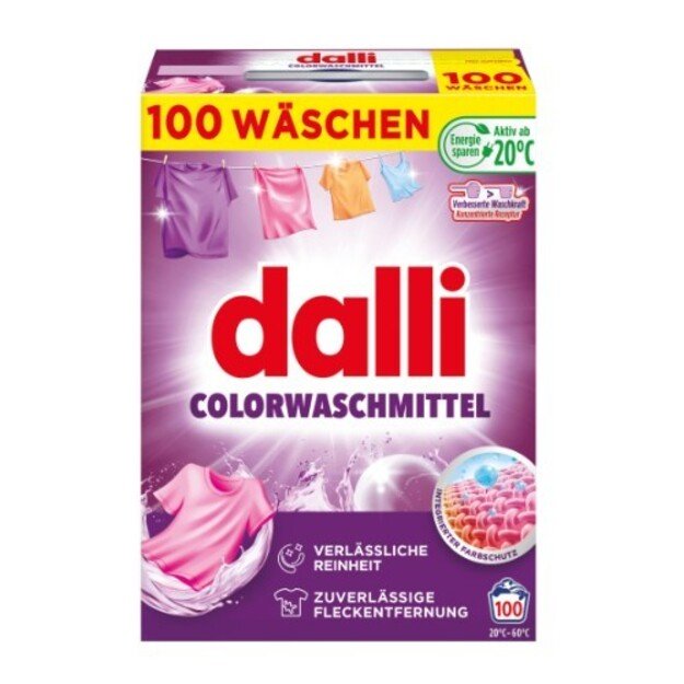 Skalbimo milteliai DALLI spalvotiems audiniams, 5 kg (100 skalbimų)