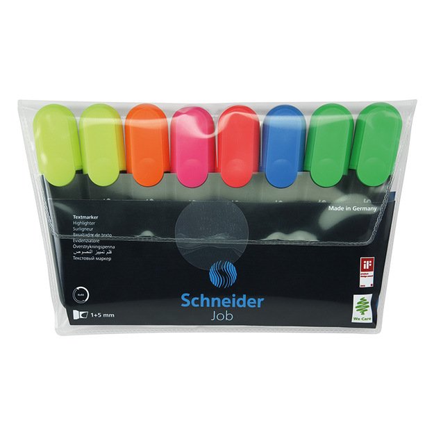 Teksto žymekliai SCHNEIDER JOB, 8 žymeklių rinkinys