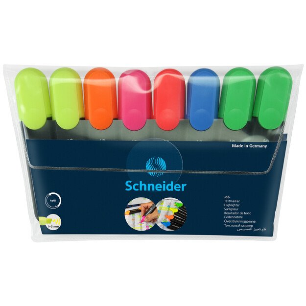 Teksto žymekliai SCHNEIDER JOB, 8 žymeklių rinkinys 1
