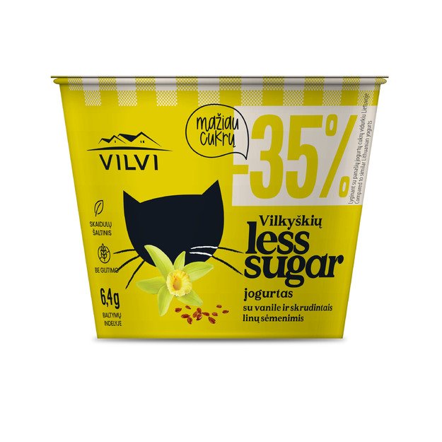 Jogurtas YOGA, su vanile ir skrudintais linų sėmenimis 3,5%, 200 g