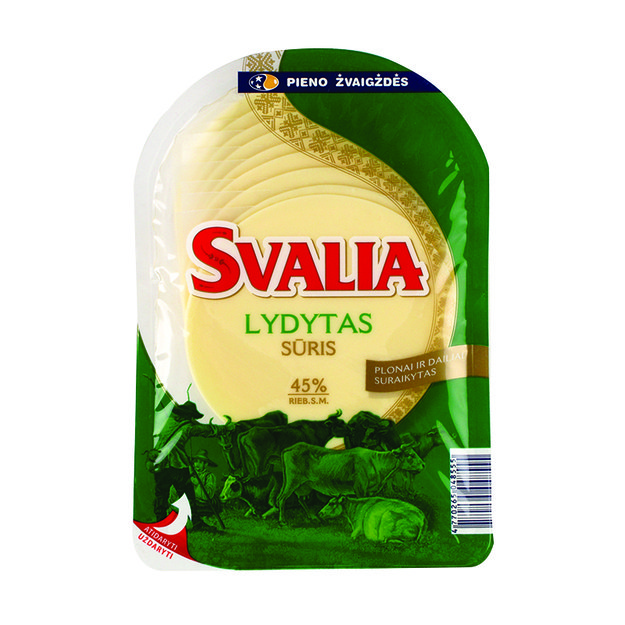 Lydytas sūris SVALIA, raikytas, 45 %, 150 g
