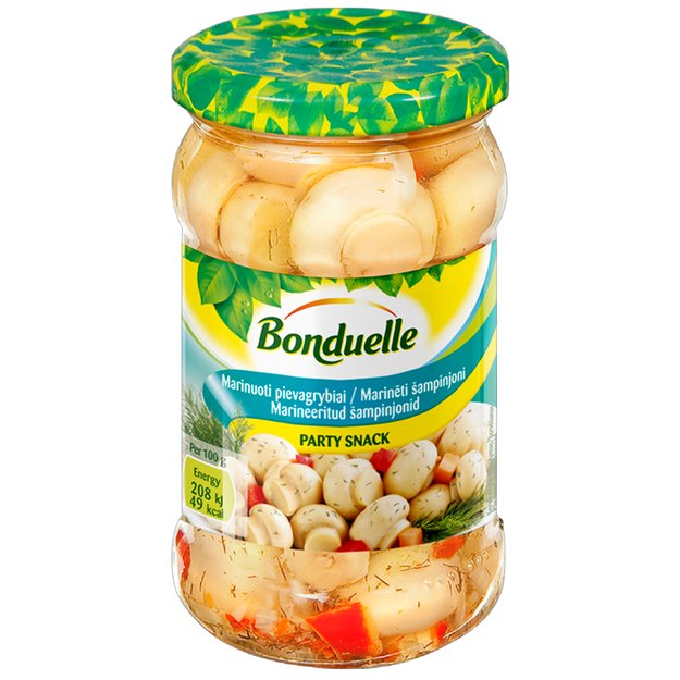 Marinuoti pievagrybiai Party Snack BONDUELLE, 280 g / 165 g 1