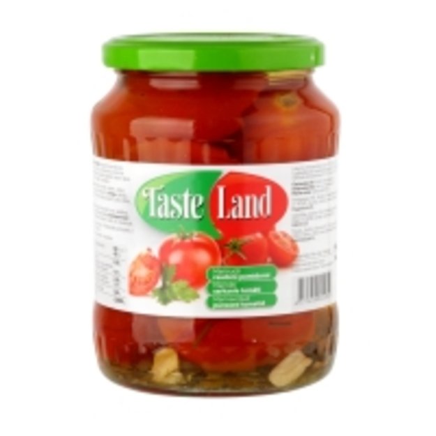 Marinuoti pomidorai TASTE LAND, raudoni, 660 g / 360 g