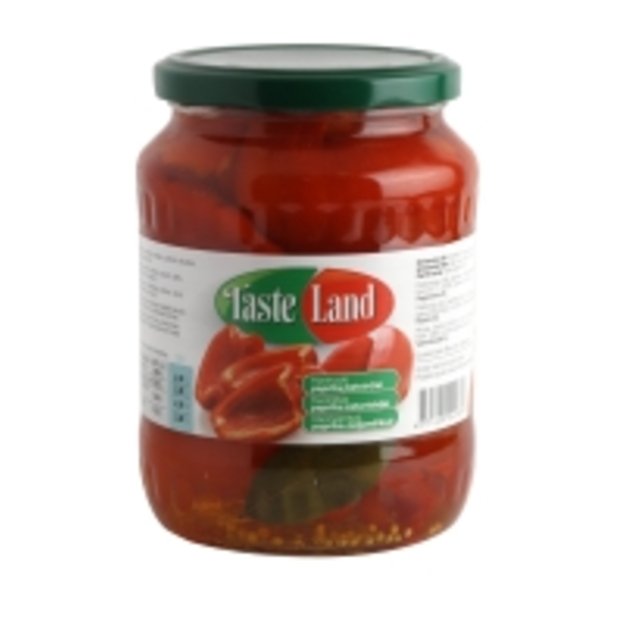Marinuoti paprikų ketvirčiai TASTE LAND, 680g / 280 g