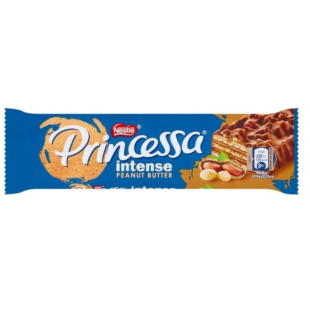 Vaflinis batonėlis PRINCESSA, riešutų sviesto skonio, 31g