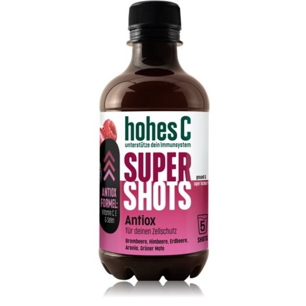 Sultys HOHES C SHOT ANTIOX, įvairių vaisių, su vitaminu E ir selenu, 0,33l, vnt, D