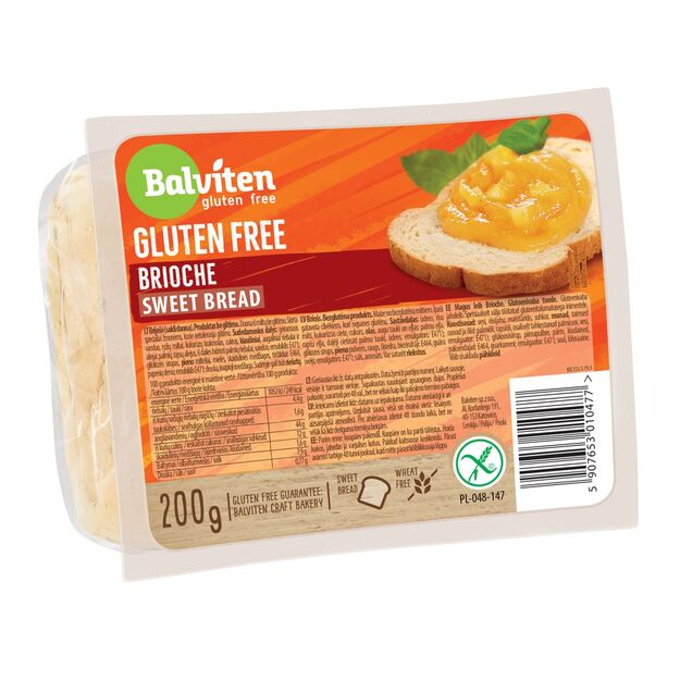 Saldi Brioche duona BALVITEN GLUTEN FREE, 200 g
