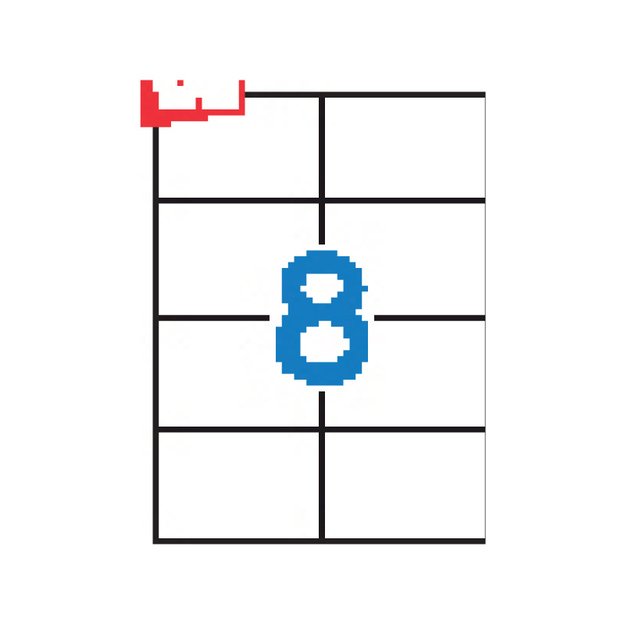Lipnios etiketės APLI, 105 x 74 mm, A4, 8 lipdukai lape, 100 lapų, balta 1