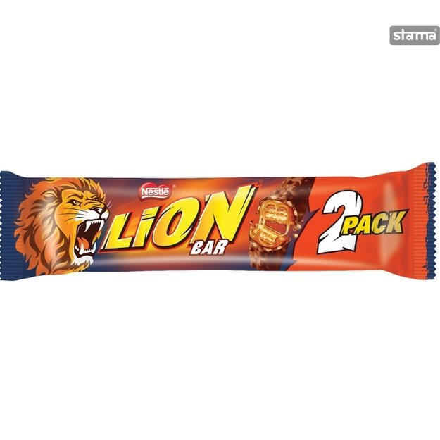 Vaflinis batonėlis LION 2 pack, 60 g 1