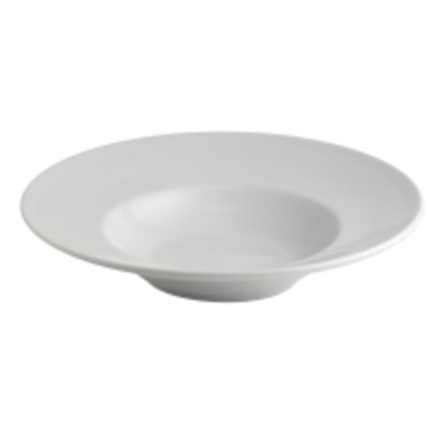 Lėkštė M699, gili, plačiu krašteliu, porcelianas, 340 ml, D 27 cm, vnt