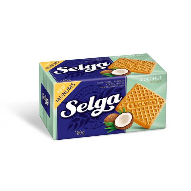 Sausainiai SELGA kokosų skonio, 180g