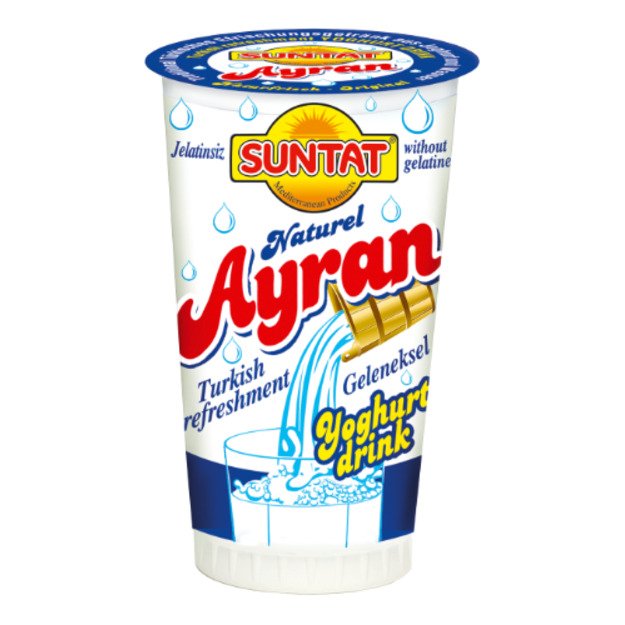 Turkiško jogurto gaivusis gėrimas SUNTAT AYRAN, 250ml (M)
