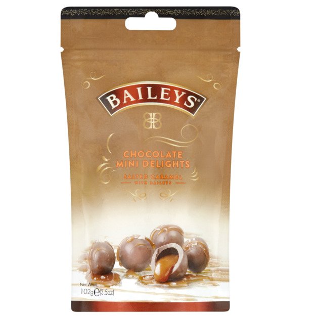 Šokoladiniai saldainiai BAILEYS, su airiško kremo likeriu, sūdyta karamele, 102 g