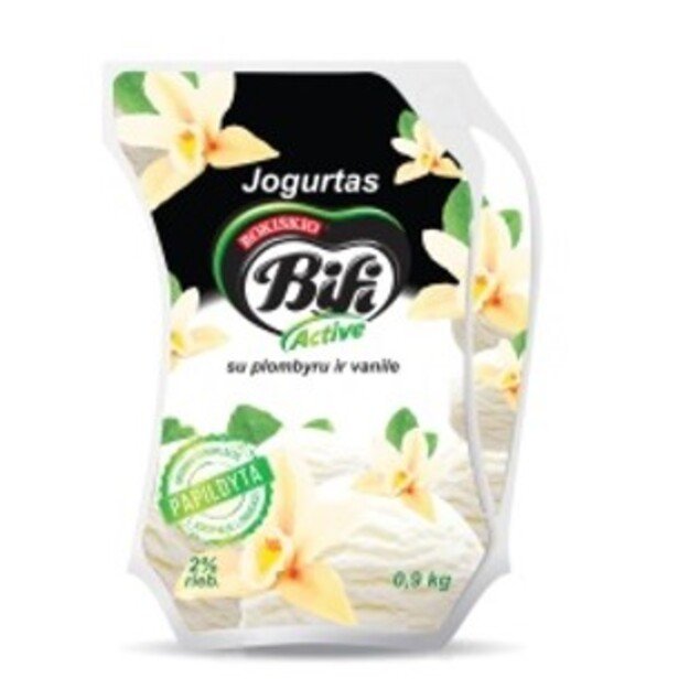 Jogurtas BIFI ACTIVE, su plombyru ir vanile, 2%, 0,9 kg