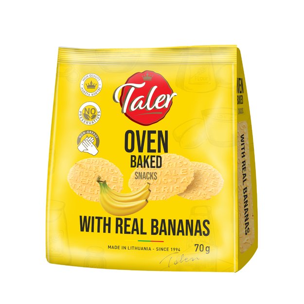 Traškučiai TALER, With real bananas, 70 g