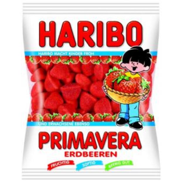 Guminukai HARIBO, Primavera, Erdbeeren, 100g