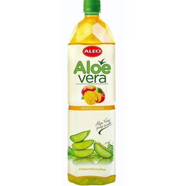 Gaivusis sulčių gėrimas ALEO Aleo vera, mangų skonio, 1,5 l