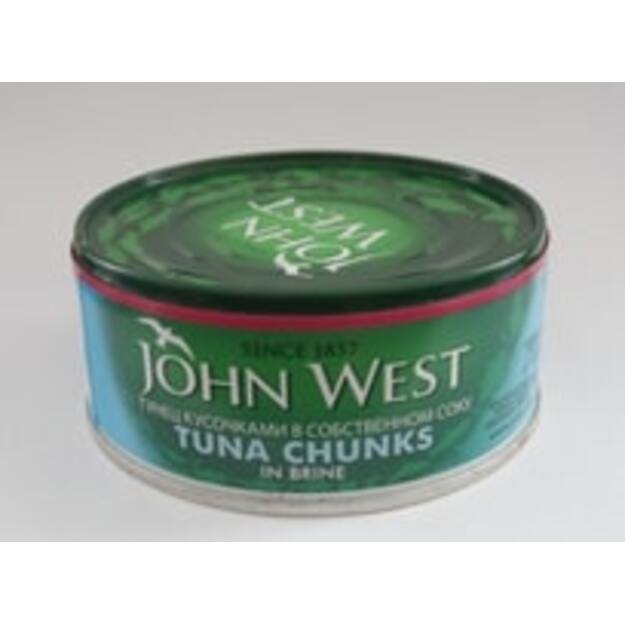 Tunų gabaliukai savo sultyse JOHN WEST, 145/102g
