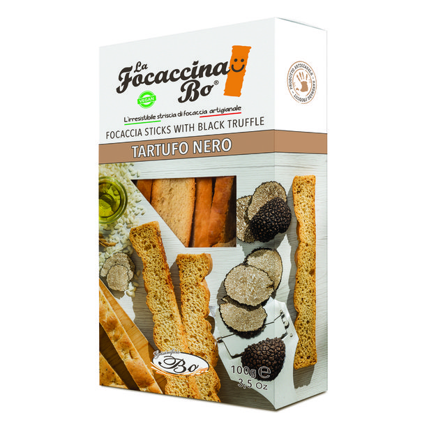 Duonos lazdelės FOCACCINA, Al Tartufo, su triufeliais, ryžių aliejumi, 100 g