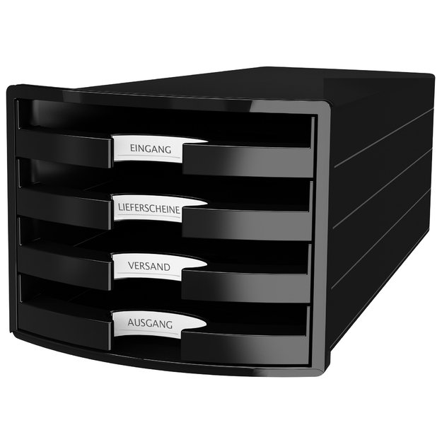 Stovas dokumentams su 4 stalčiais HAN IMPULS, juodas