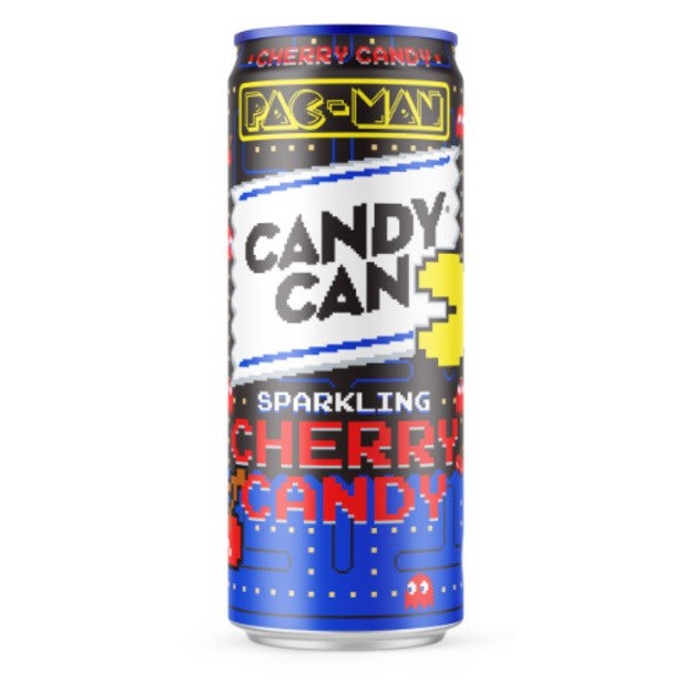 Gazuotas gaivusis gėrimas CANDY CAN x Pac-Man Cherry Candy, 0.33 l