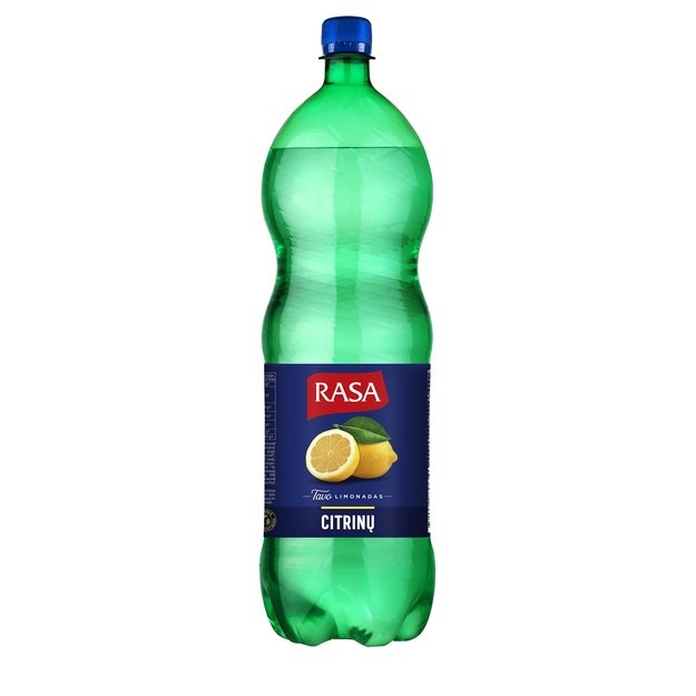 Gazuotas gaivusis gėrimas RASA, citrinų skonio, 2 l