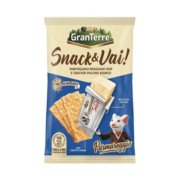 Kietojo sūrio užkandis GRANTERRE, su krekeriais, 45g