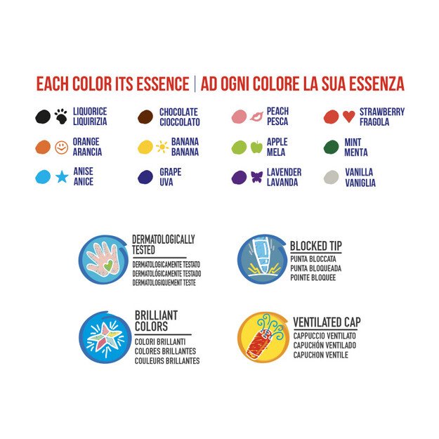 Kvepiantys flomasteriai CARIOCA Perfume Special, su antspaudais,  30 vnt./pak. 2