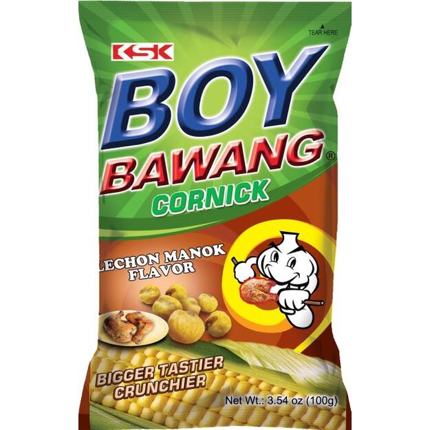 Kepinti kukurūzai BOY BAWANG, kepintos vi&scaron;tienos skonio, 100 g
