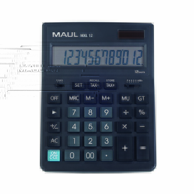 Stalinis skaičiuotuvas MAUL MXL 12, 12 skaitmenų ektanas, su tax funkcija